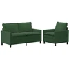 Sofa Sofos komplektas 2 pcs Džiunglių žalia Audinys