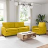 Sofa Sofos komplektas 2 pcs Geltona Aksomas