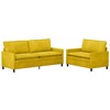 Sofa Sofos komplektas 2 pcs Geltona Aksomas