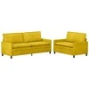 Sofa Sofos komplektas 2 pcs Geltona Aksomas