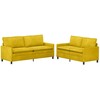 Sofa Sofos komplektas 2 pcs Geltona Aksomas