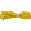 Sofa Sofos komplektas 2 pcs Geltona Aksomas