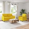 Sofa Sofos komplektas 2 pcs Geltona Aksomas