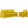 Sofa Sofos komplektas 2 pcs Geltona Aksomas