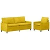 Sofa Sofos komplektas 2 pcs Geltona Aksomas