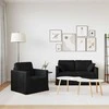 Sofa Sofos komplektas 2 pcs Juoda 138 x 78 x 80 cm Aksomas