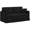 Sofa Sofos komplektas 2 pcs Juoda 158 x 78 x 80 cm Aksomas