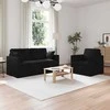 Sofa Sofos komplektas 2 pcs Juoda 158 x 78 x 80 cm Aksomas