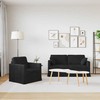 Sofa Sofos komplektas 2 pcs Juoda 158 x 78 x 80 cm Aksomas