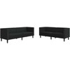 Svetainės sofa 2 pcs Juoda 194 x 74,5 x 70,5 cm Dirbtinė oda
