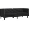 Svetainės sofa 2 pcs Juoda 194 x 74,5 x 70,5 cm Dirbtinė oda