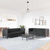 Svetainės sofa 2 pcs Juoda 194 x 74,5 x 70,5 cm Dirbtinė oda