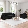 Sofa Sofos komplektas 2 pcs Juoda 198 x 78 x 80 cm Aksomas