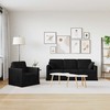 Sofa Sofos komplektas 2 pcs Juoda 198 x 78 x 80 cm Aksomas