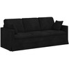 Sofa Sofos komplektas 2 pcs Juoda 198 x 78 x 80 cm Aksomas