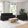 Sofa Sofos komplektas 2 pcs Juoda Aksomas
