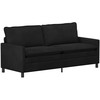 Sofa Sofos komplektas 2 pcs Juoda Aksomas