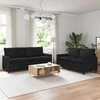 Sofa Sofos komplektas 2 pcs Juoda Aksomas