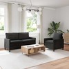 Sofa Sofos komplektas 2 pcs Juoda Aksomas