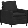 Sofa Sofos komplektas 2 pcs Juoda Aksomas