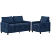 Sofa Sofos komplektas 2 pcs Jūrinė mėlyna Poliesteris