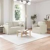 Sofa Sofos komplektas 2 pcs Kreminė 138 x 78 x 80 cm Aksomas