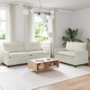 Sofa Sofos komplektas 2 pcs Kreminė Aksomas