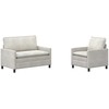 Sofa Sofos komplektas 2 pcs Kreminė Aksomas