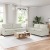 Sofa Sofos komplektas 2 pcs Kreminė Aksomas