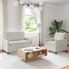 Sofa Sofos komplektas 2 pcs Kreminė Aksomas