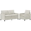 Sofa Sofos komplektas 2 pcs Kreminė Aksomas