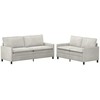 Sofa Sofos komplektas 2 pcs Kreminė Aksomas