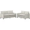 Sofa Sofos komplektas 2 pcs Kreminė Aksomas