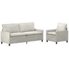 Sofa Sofos komplektas 2 pcs Kreminė Aksomas
