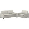 Sofa Sofos komplektas 2 pcs Kreminė Aksomas