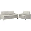 Sofa Sofos komplektas 2 pcs Kreminė Aksomas