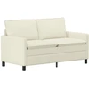 Sofa Sofos komplektas 2 pcs Kreminė Audinys