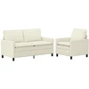 Sofa Sofos komplektas 2 pcs Kreminė Audinys