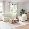 Sofa Sofos komplektas 2 pcs Kreminė Audinys