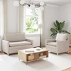 Sofa Sofos komplektas 2 pcs Kreminė Poliesteris