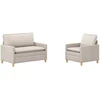 Sofa Sofos komplektas 2 pcs Kreminė Poliesteris