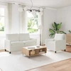 Sofa Sofos komplektas 2 pcs Kreminė Poliesteris