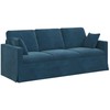 Sofa Sofos komplektas 2 pcs Mėlyna 198 x 78 x 80 cm Aksomas