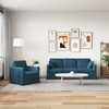 Sofa Sofos komplektas 2 pcs Mėlyna 198 x 78 x 80 cm Aksomas