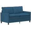 Sofa Sofos komplektas 2 pcs Mėlyna Aksomas