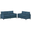 Sofa Sofos komplektas 2 pcs Mėlyna Aksomas