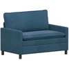 Sofa Sofos komplektas 2 pcs Mėlyna Aksomas