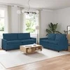 Sofa Sofos komplektas 2 pcs Mėlyna Aksomas
