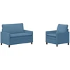 Sofa Sofos komplektas 2 pcs Mėlyna Audinys