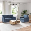 Sofa Sofos komplektas 2 pcs Mėlyna Poliesteris
